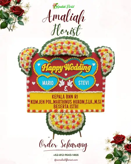 Papan Bunga Pernikahan Wargasari